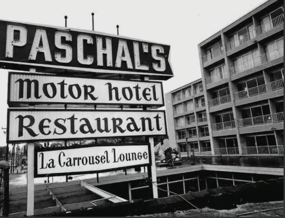 The Paschal's Motor Hotel and Restaurant sign